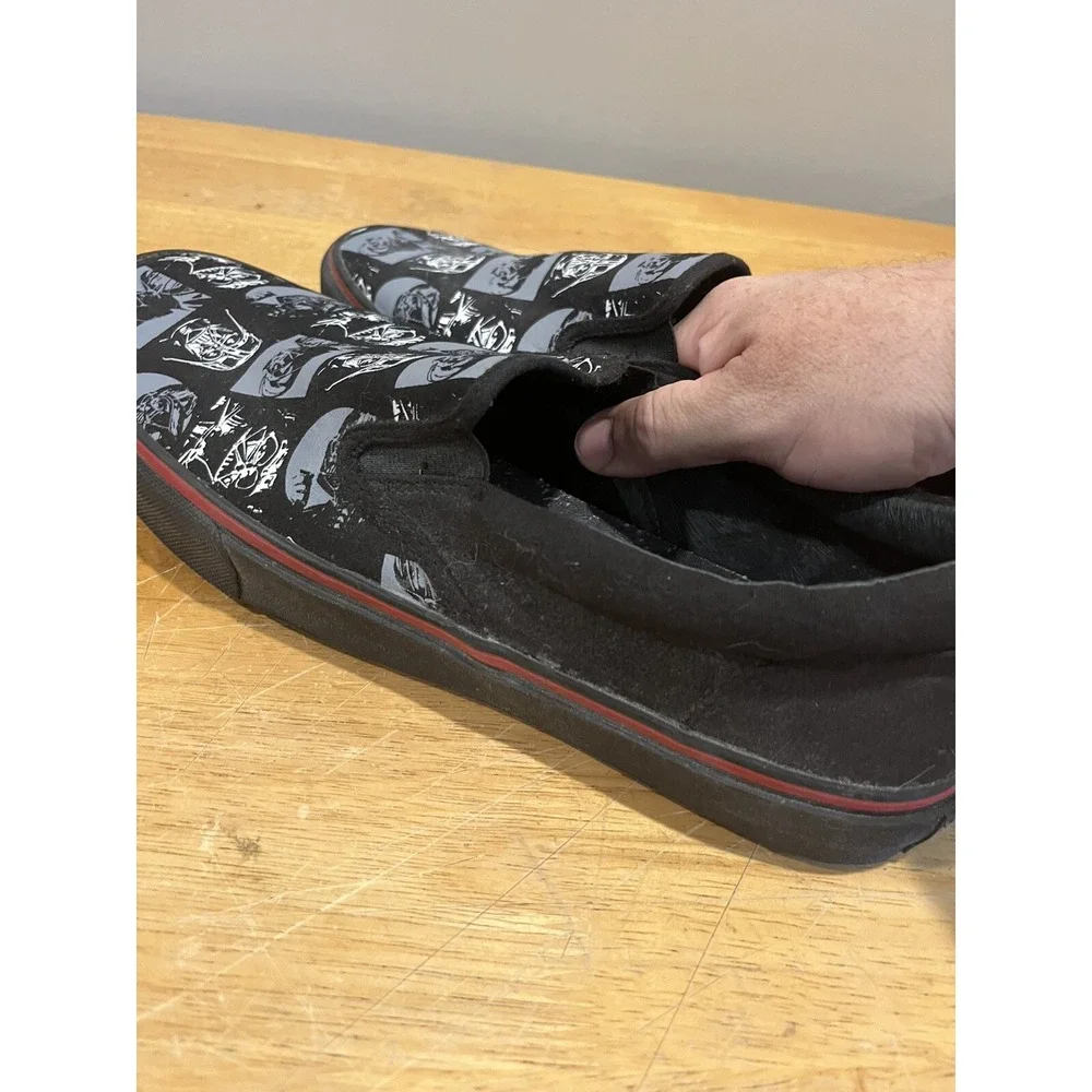 Skechers Star Wars Sith Lord Darth Vader Slip On Canvas Shoes Black/Gray Size 12